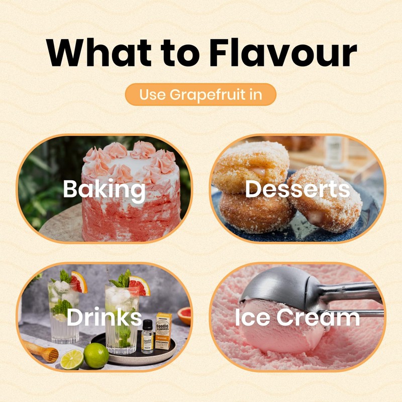 Foodie Flavours Natural Grapefruit Flavouring, High Strength - 15ml