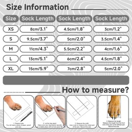 PUMYPOREITY 2 Pairs Socks for Dogs to Stop Licking, Dog Gripper Socks for Hardwood Floors Dog Paw Bandage Large Dog Socks with Grips Waterproof Socks for Dogs Paw Pad Bandage(Gray-black, L)