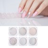 Polvo de Uñas con Efecto Espejo, 6 Piezas Profesional Delicado