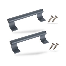 Regipro b Aluminum Sliding Door Handles, Set of 2, For Toilet Cabinet, Aftermarket Replacement, Easy Installation, Includes Dedicated Screws, Gray