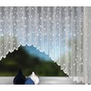 Net Curtain Jardiniere, White Nets Lace Ready to Hang, Ellie,