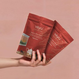 Vayu Tea & Blends - Assam Afternoons | 100% Assam Blend with Lavender & Tulsi (Holy Basil) | Minty with hints of Pepper | Mellow, Calming & Wellness Tea | Loose leaf pouch (100 gm)