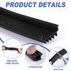 Nuanchu 2 Pcs Hardware U Shaped Rubber Door Bottom Sweep