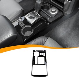 JeCar Gear Shifter Decoration Panel Trim Center Console Frame Cover Compatible with Toyota 4Runner 2010 2011 2012 2013 2014 2015 2016 2017 2018 2019 2020, Black, Interior Accessories