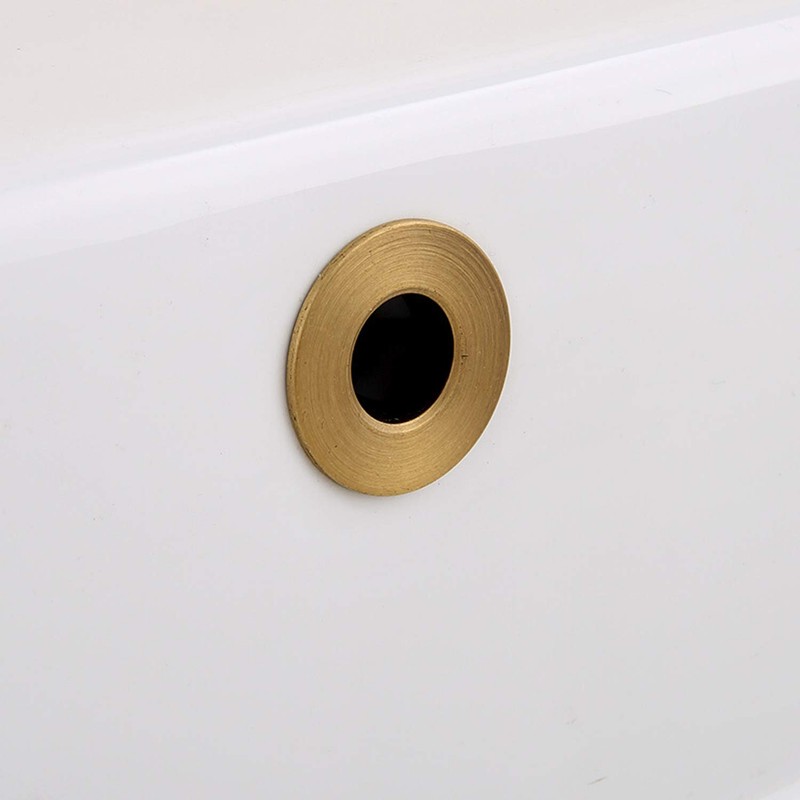 NSODOO Sink Cover Overflow Cover Brass Insert Hole Round Caps