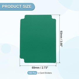 PATIKIL Trading Card Dividers, 100 Pcs Index Card Football Card Sorter Storage Boxes Organizer Tray Accessories for Sports Game Baseball Card, Dark Green