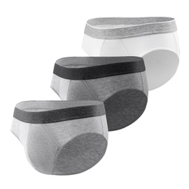 BATTEWA Men’s Incontinence Underwear Washable Leak Proof Incontinence Underwear for Men Reusable Urine Absorbent Brief (Medium,3Color,3 Pack)