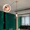 LEDSone 100mm Black Ceiling Rose Pendant Lamp with Cable Handle