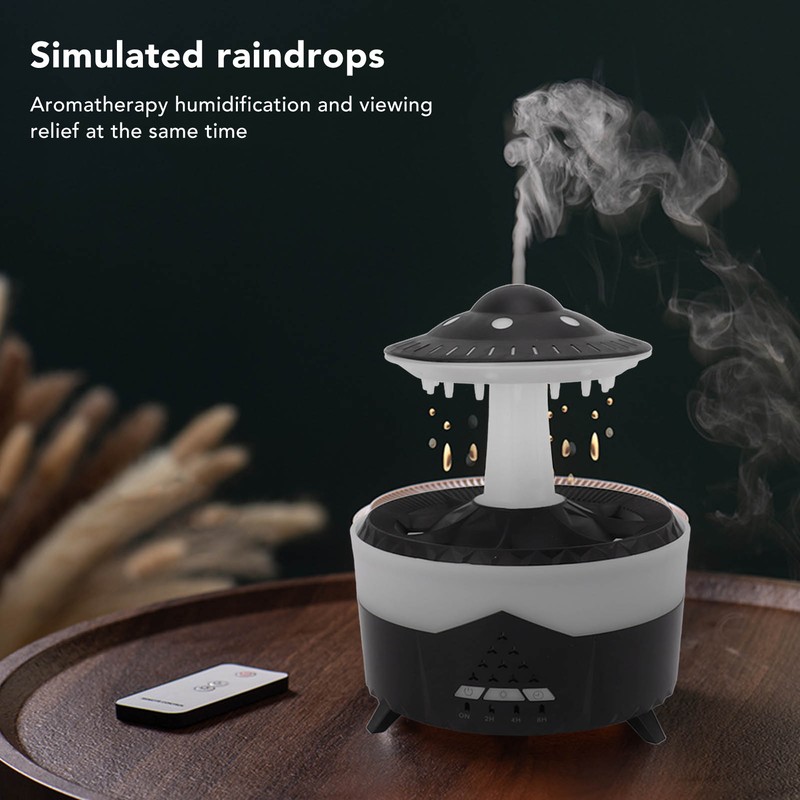UFO Raindrop Humidifier with Colorful Lights Remote Control Timing Humidifier