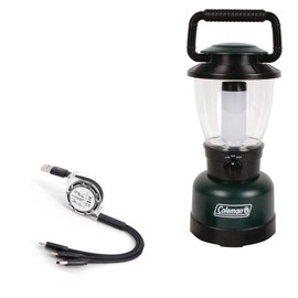 BoxWave Cable Compatible with Coleman Rugged Rechargeable 400L LED Lantern - AllCharge miniSync, Retractable, Portable USB Cable - Jet Black