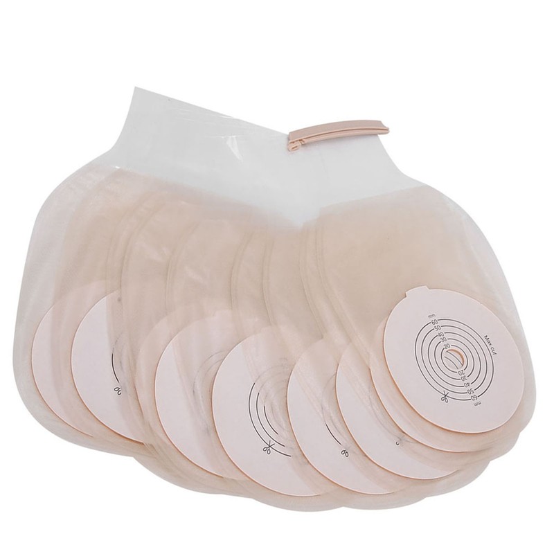 10pcs OnePiece Silicone Colostomy Bag SkinFriendly Ostomy Bag Pouch for