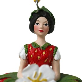 ROSEMARIE SCHULZ Heidelberg Strawberry Flowers Girl Hanging Flower Fairy Figurine Decorative Figure Flower Figure Sculpture Flower Children