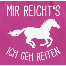 Shirtracer - Gym Bag Backpack - Horses - Bags - Mir reichts ich geh Riding, 03 Fuchsia
