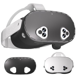 SAQICO Silicone Protective Shell Cover for Oculus/Meta Quest 3S Accessories, Washable Sweatproof and Wear-Resistant VR Lens Protective Cover for Quest 3S