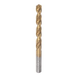 sourcing map Twisted Drill Bit 11.3 mm Titanium Coated (HSS-E) M42 High Speed Steel 8% Cobalt Straight Shaft for Stainless Steel Aluminium Alloy Metal