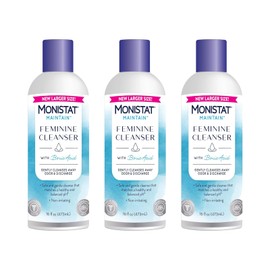 Monistat Feminine Cleanser, Fragrance Free Feminine Wash, 16 FL OZ (Pack of 3)