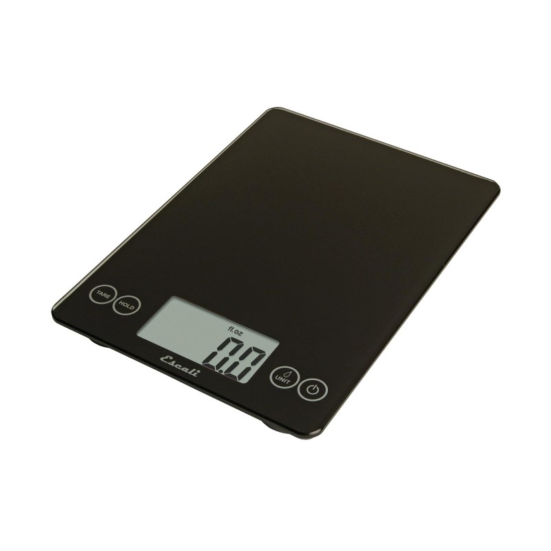 San Jamar Escali Glass Digital Food Scale, Black