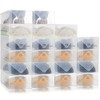 20 Pcs Clear Stackable Women's Shoes Boxes Fit Size 9/10