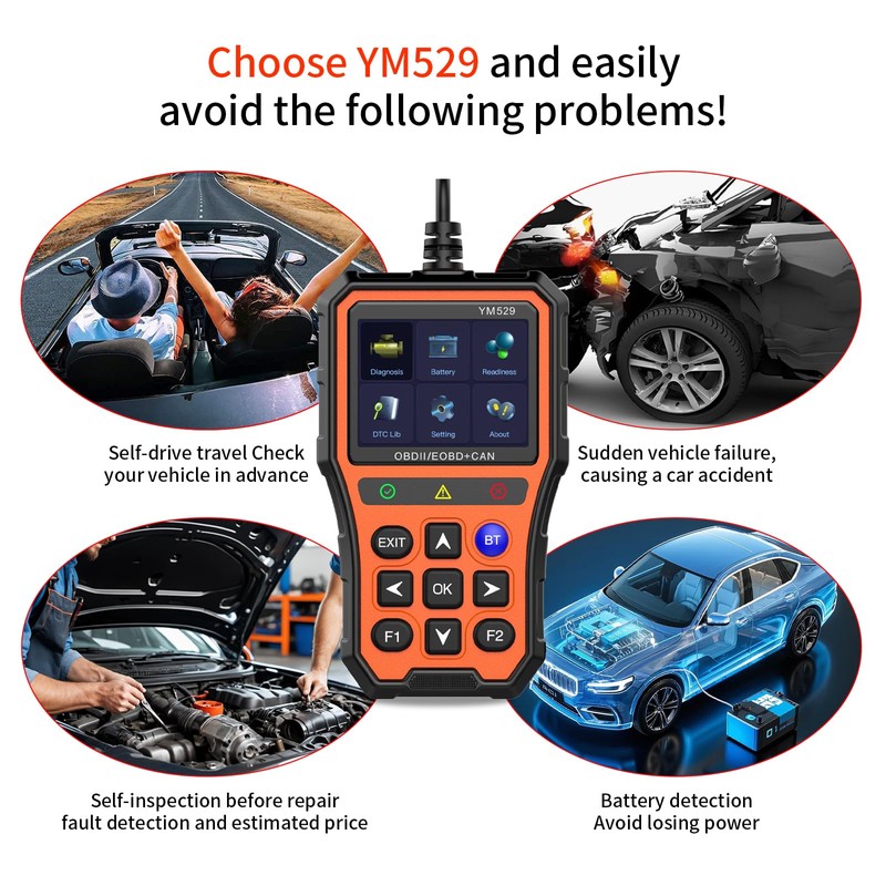 BingoHive Professional OBD2 Scanner with Battery Tester - Diagnostic Tool