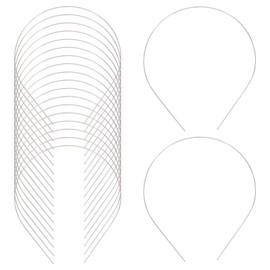 GORGECRAFT Pack of 30 1mm Wide Silver Thin Plain Blank Metal Headbands Wire Hair Bands Hair Hoop Smooth Metal Base Holder Closure for Men and Women DIY Hair Accessories Crafts