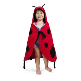 Kidorable Ladybug Infant Towel, Red, 0-3 Years