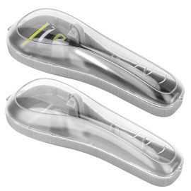 Linkidea 2 Pcs Razor Holder Case, Portable Travel Razor Protector Hard Case, Manual Razor Protector Box Compatible with Fusion 5 ProGlide, Sensor 3, SkinGuard, Pace 6 Pro (Grey)