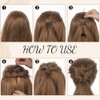 20Pcs Quick Topsy Beader Hair Set, Black Hair Loop Threader