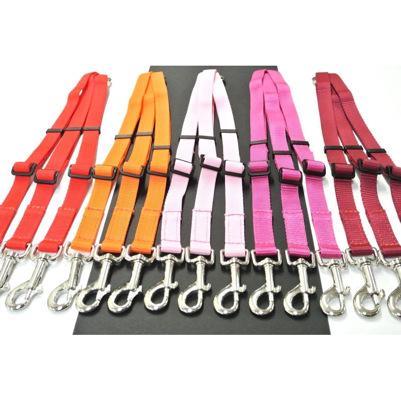 Dog Coupler/Splitter Lead Dual Walking Leash Adjustable 20mm Webbing 3