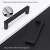 LONTAN 10 Pack Kitchen Cupboard Handles - 96mm Black Cabinet