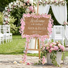 2PCS Artificial Bougainvillea Flowers Garland 5.57FT Pink Faux Silk Bougainvillea Vines UV Resistant Fake Hanging Flowers for Wedding Table Centerpieces Home Garden Wall Decor(Pink)