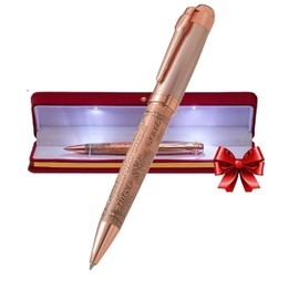 S&R Somit Fancy Pen with Gift Box - Luxury Pen for Women – Valuable Business, Office, Executive Gift for Family & Friends – Special Engraving & Led Decorative Box (GOLDEN ROSE)