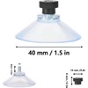 AccEncyc Suction Cup 40 mm Glass Suction Pads Clear PVC