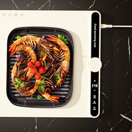 Food Warming Mat, Electric Warming Tray,9 Temp-Settings Warming Mat, Foldable Food Warmer, Heating Fastly in 8s, Hot Plate for Buffet, Family Gatherings,Holidays(23 * 15in)