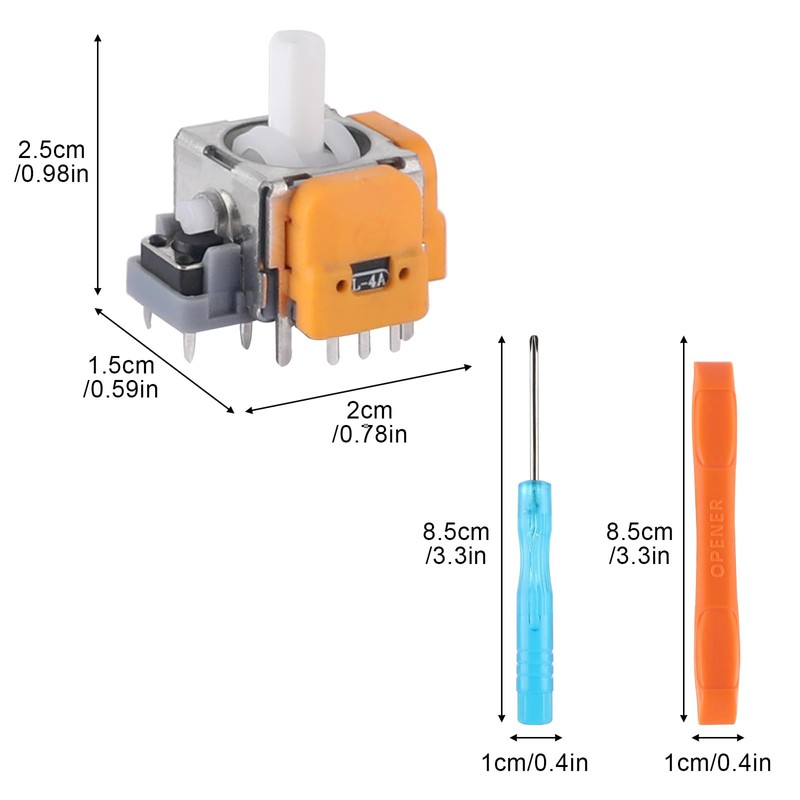 TOMSIN Joysticks Replacement for Switch Pro Controller,4 Pack Hall Effect