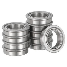 Kozelo 10pcs F6700ZZ Flanged Ball Bearings 10x15x4mm Replacement Wheel Bearings for Wheelbarrow, Lawn Mower, Trolley Axle, Chrome Steel AB EC1