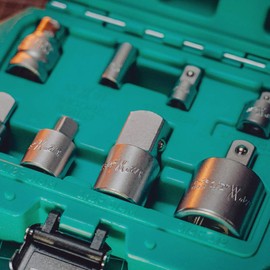 WIESEMANN 1893 81482 Transition Pieces 1/4 Inch 3/8 Inch 1/2 Inch & 3/4 Inch Made of Q-30 Steel I Adapter Attachment for Indoor and Outdoor Use in Tool Box