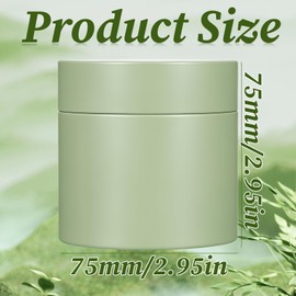 9oz Green Matcha Container with Lid Simple Matcha Tin Metal Tea Canister Tea Container Airtight Empty Metal Cannister Jar for Kitchen Storage Coffee Spice Leaf Sugar Powder (Mint Green, 2.95"x2.95")