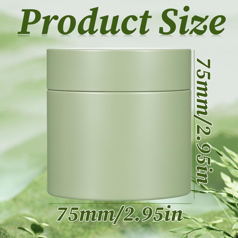 9oz Green Matcha Container with Lid Simple Matcha Tin Metal