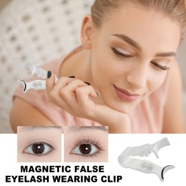 Magnetic False Eyelashes Clip - 2/4 Magnetic Eyelash Applicator, Portable False Eyelash Applicator Tool, False Eyelash Wearing Clip, Easily Apply Lash Clip Applicator Helper Tool