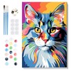 Bowetile Coloful Cat Paint by Numbers Adult Kit Beginner, Kids'