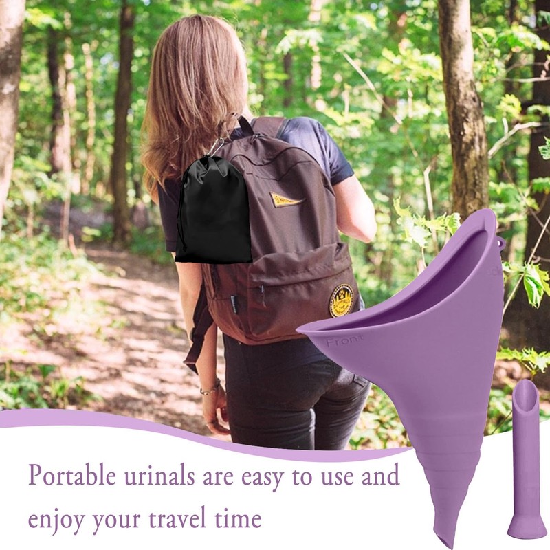 JOOTUEPO Female Urination Device Portable Urinal Funnel with Drawstring Bag,