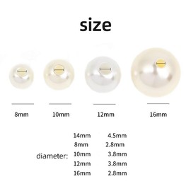 【B7】6mm-16mm holed ABS imitation pearl loose beads pearl DIY jewelry accessories:_16mm JY003015