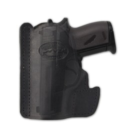 Barsony Black Leather Gun Concealment Pocket Holster for Kel-Tec .32 P3AT .380