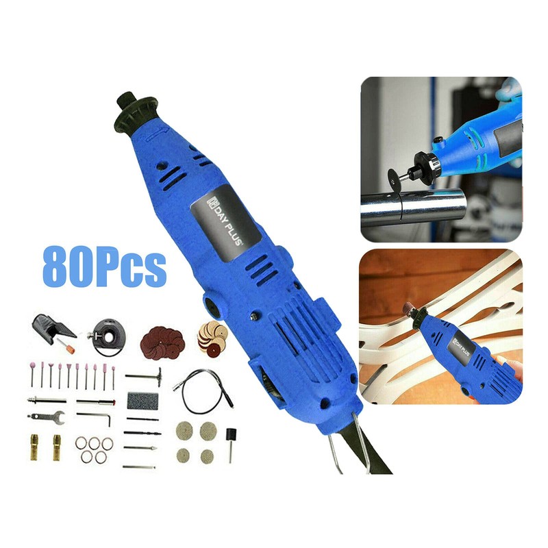 80pcs Multi-Functional Tool Kit for Cutting,Sanding 6 Variable Speed Accessory