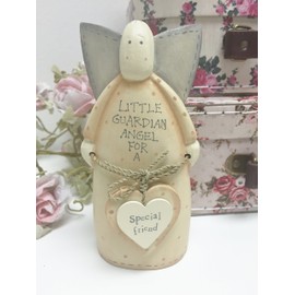 East of India Wooden Guardian Angel For a Special Friend Figure - Gift for Best Friend