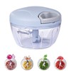 Vegetable Cutter, 500 ml Manual Onion Chopper with Pulley, Multi