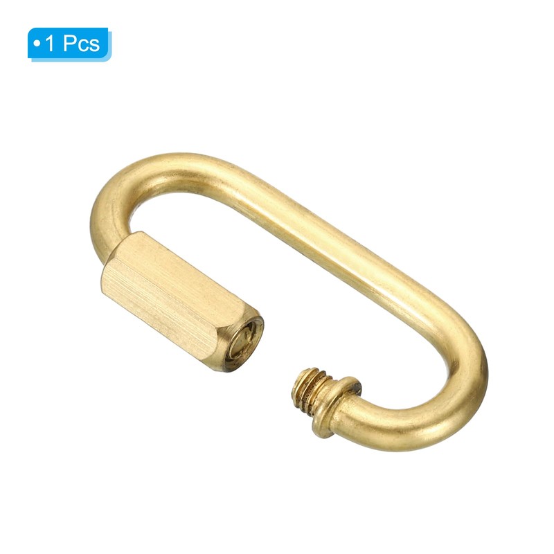 PATIKIL 4mm Copper Fast Link Screw Lock Chain Connector Oval