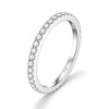 925 Sterling Silver CZ Stackable Statement Ring Eternity Bands for