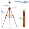 VISWIN Portable Easel for Painting with Bag, Tilting Flat &