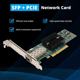 10Gb SFP PCIE Network Card, Support Computer Motherboards, Servers SFP Optical Network Card, Wide Compatibility Network Adapter Card, PCB Materials Long Service Life